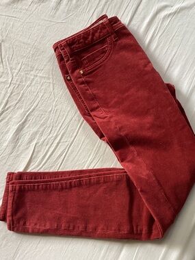 Anthropologie Skinny Pants in Deep Red